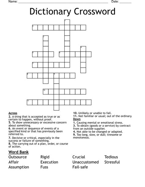 dictionary crosswords|The Crossword Dictionary 